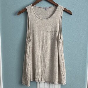 Charlotte Russe Heathered Beige Tank Top